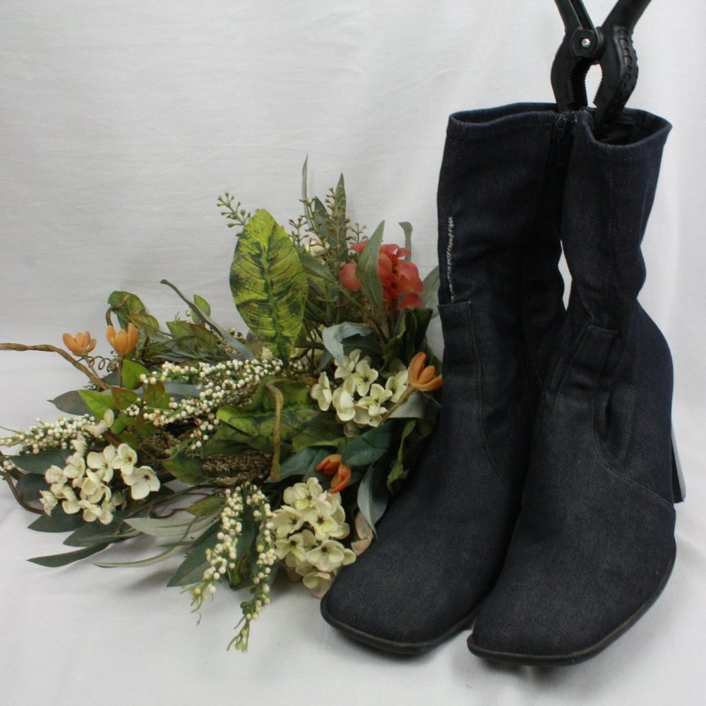 George Women's Blue Jean Style Boots